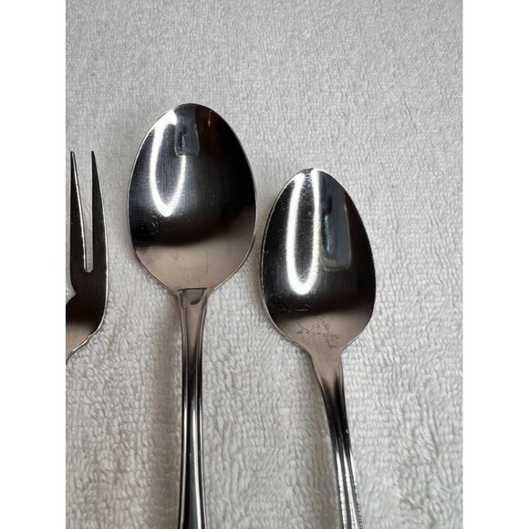 4 PC Oneida St Luis Profile Glossy 1-Fork 1-Salad Fork 1-Tablespoon 1-Teaspoon - Picture 3 of 14